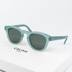 Celine 3 DOTS Men Sunglasses Lime Green Transparent Square CL40233I 93N